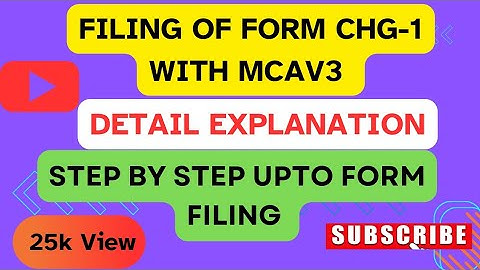 How to file Form CHG-1 on MCAV3 l Charge Registration l Charge Filing #professional