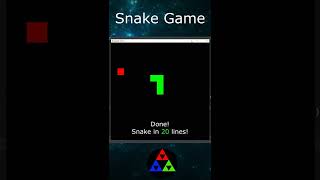 Snake Game in 20 Lines with Python | Pygame |