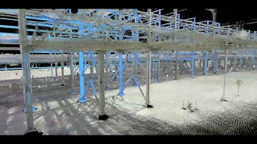 Pipe rack 3d scanning and 3d modeling