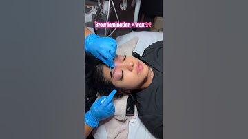 How did I do for my first brow lamination 🤭💕 #esthetician #brows #browlamination #browwax #fyp
