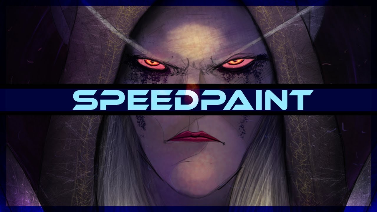 Sylvana Windrunner Warcraft Speedpaint on PSD