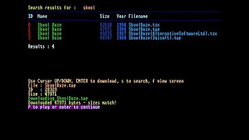 ZX Next - Search and download titles from the ZXDB on your ZX Spectrum Next