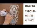 Cutart Tutorial : Cutting and Painting Damask Stencil for Metal doors with oil Paint