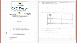 CXC Tutor Exam Solutions - May 2014 Mathematics Paper 2 (Q7)