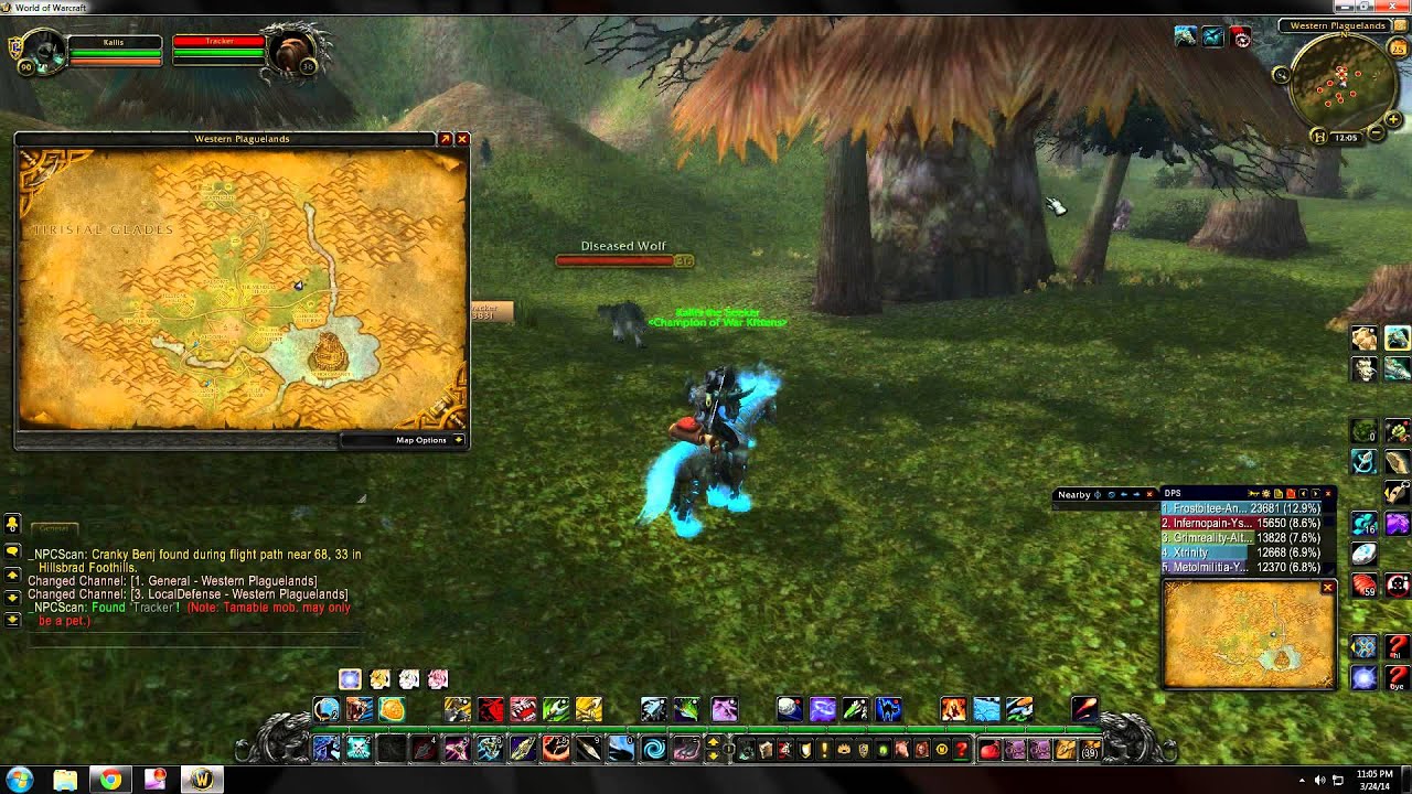 World of Warcraft rare hunter pet locations - Western Plaguelands - YouTube