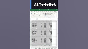 EXCEL Shortcut for Adding Borders to Your Data in Seconds! #ExcelTips #dataorganization #shorts