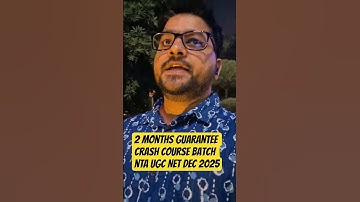 #ugcnet 2 months Guarantee Crash Course Batch For NTA UGC NET December 2025 . #important