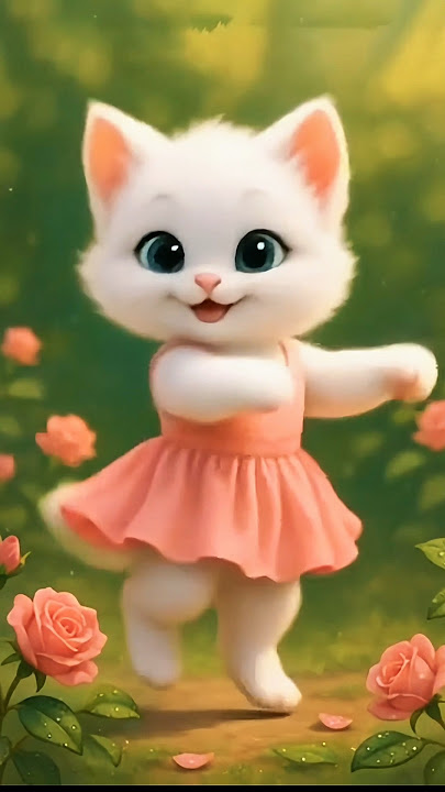 Heart touching cute kitten dance 🕺 #cutecat #catshorts #catdance #biral #bilai #catvideos