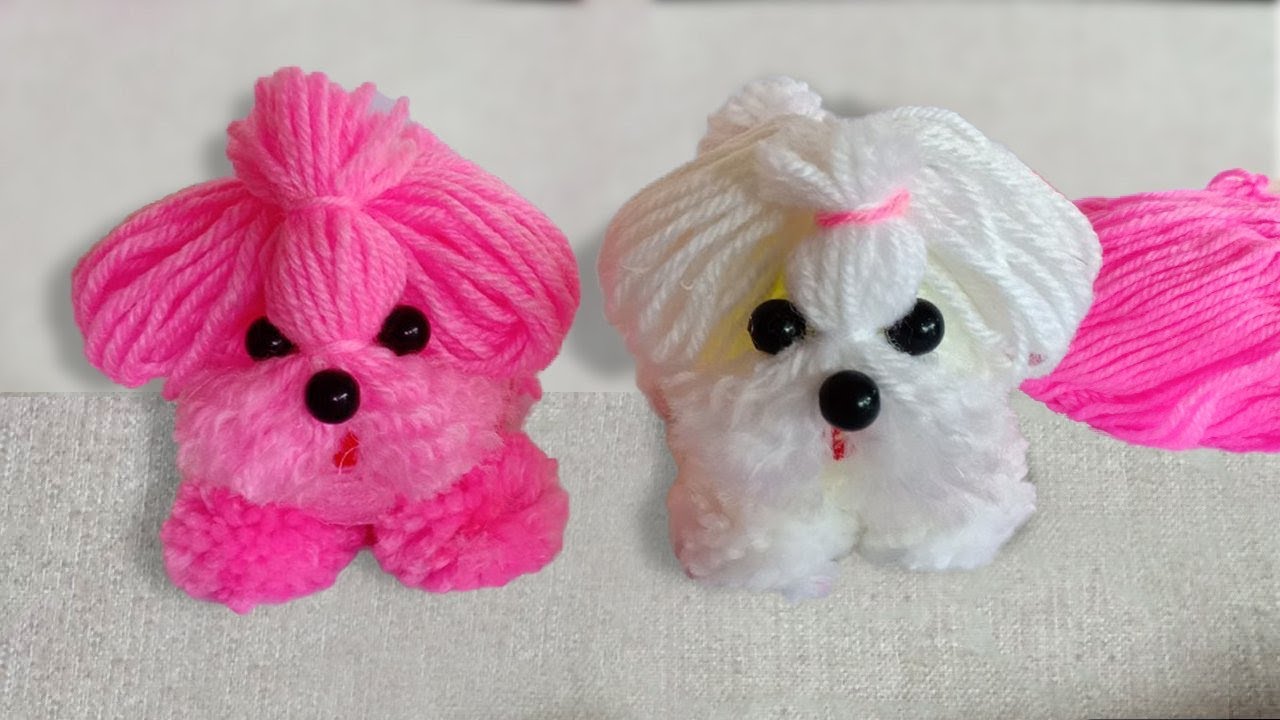 The Cutest Dog Easy Making How to Make a Pom Pom Dog Amazing Woolen