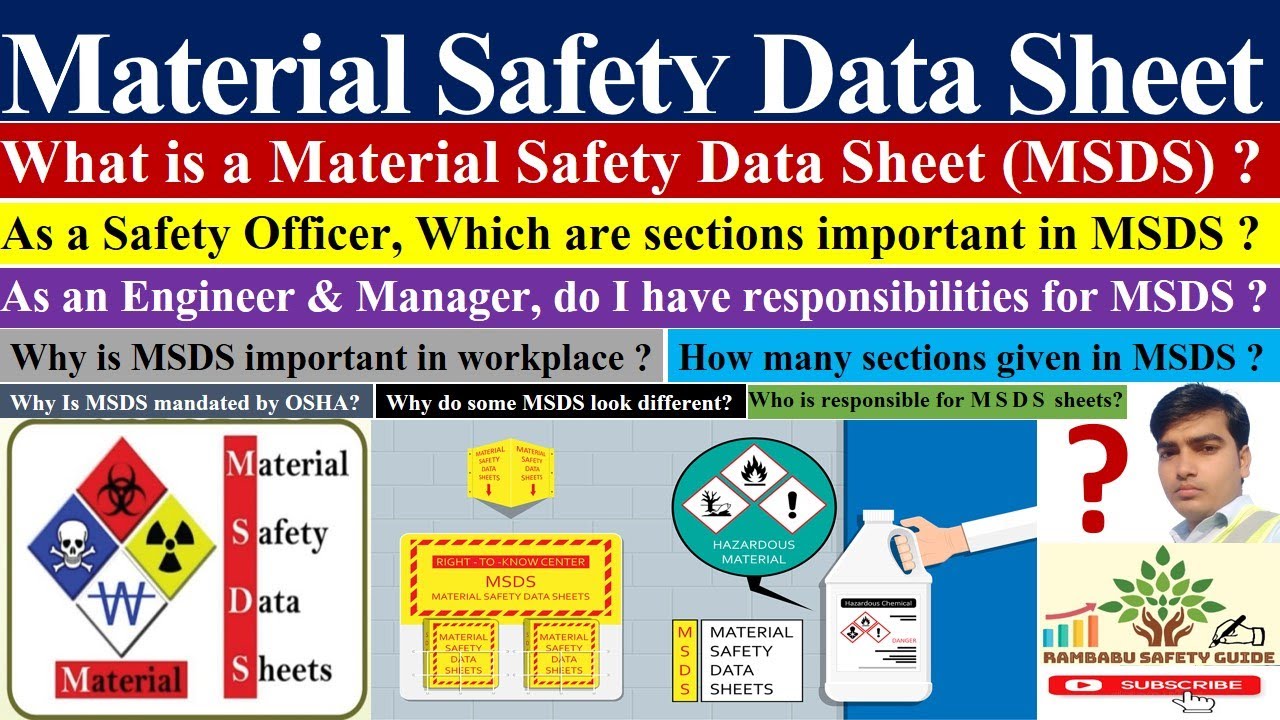 What Is MSDS Material Safety Data Sheet In Hindi What Is SDS Safety Data Sheet For All 