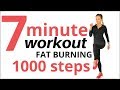 WALKING AT HOME - 7 MINUTE  FAT BURNING FAST PACE WALK -1000 STEPS AT HOME - INDOOR WALKING WORKOUT