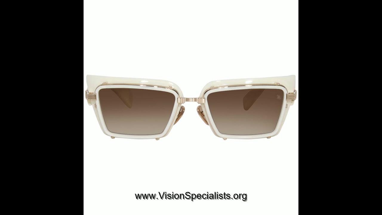 Balmain Admirable BPS-130C Sunglasses Titanium Bone/White Gold/Brown Gradient Balmain® Eyewear - Premier Sunglasses | Specs Collective main image 4