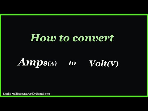 how to convert Amp to volt urdu/hindi