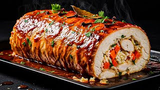 🍗✨ Le secret d'une roulade de poulet méditerranéenne réussie : tendre et juteuse 😋🌿