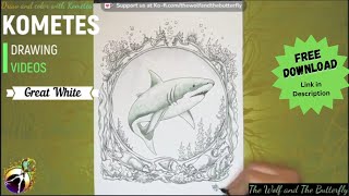 Dive into Shark Week Fun: Free Great White Shark Coloring Page!