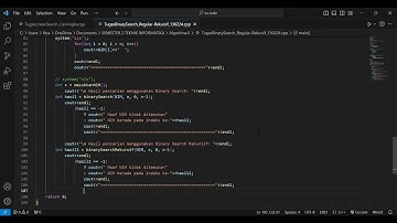 Binary Search - Reguler & Rekursif | Algoritma dan Pemrograman ll