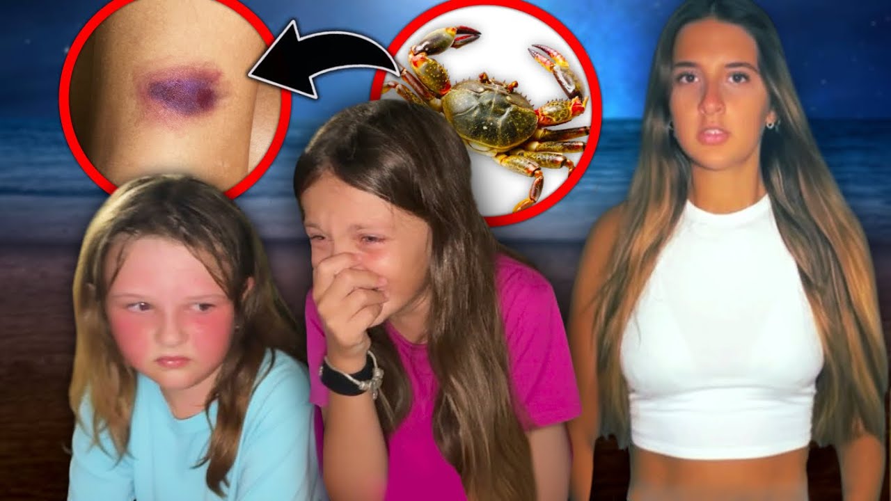 Ludo VIENE PUNTA da un GRANCHIO VELENOSO di NOTTE mentre fa il BAGNO 😭