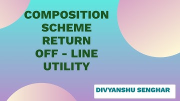 GSTR 4 | COMPOSITION SCHEME QUARTERLY RETURN | Offline UTILITY GSTR4 GSTR-4 GST | CA ASPIRE *