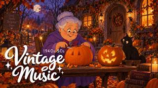 1940s oldies playing in another room on a cozy halloween evening | vinyl crackle asmr to unwind screenshot 5