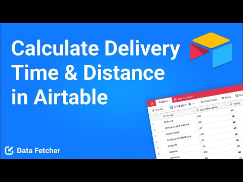 Calculate Delivery Time & Distance in Airtable using Google Maps API