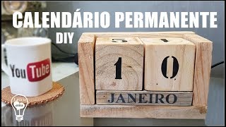 DIY CALENDÁRIO PERMANETE DE MADEIRA  LETICIA ARTES