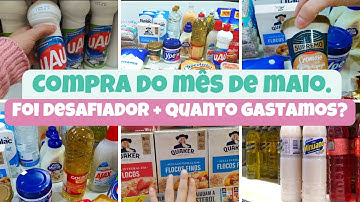 COMPRAS DO MÊS🛒DE MAIO PARA 6 PESSOAS NO SUPERMERCADO ATACADÃO| GASTAMOS MENOS DE 400| COMPREI MUITO