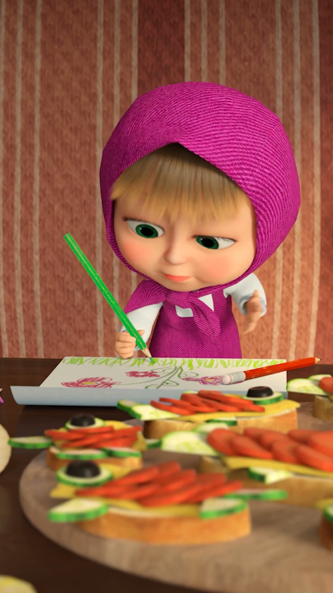 Un artista debe comer bien ? #Shorts #mashabear #mashaoso #niños #nuevocapítulo  #shortsfeed