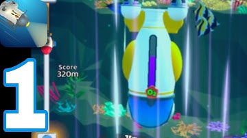 Deep Drive - Submarine Jump - Gameplay Walkthrough part 1 - Diving (iOS, Android)