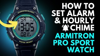How to set the Alarm and Hourly Chime Beep on an Armitron Pro Sport Watch