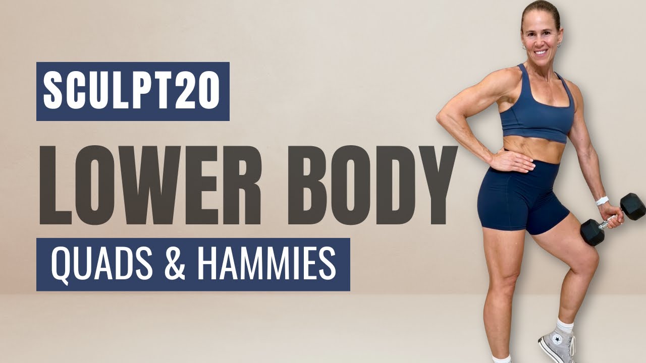 20 MIN Lower Body Strength Workout | Quads & Glutes at Home Sculpt DAY ...