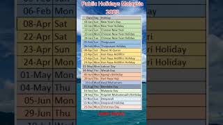 Malaysia Holiday 2023