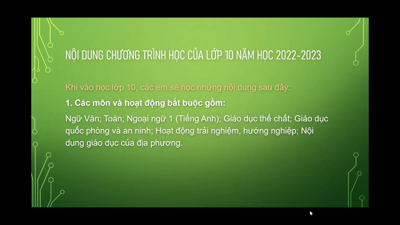 Thông tin Tuyển sinh 10 và chương trình học của lớp 10... - youtube