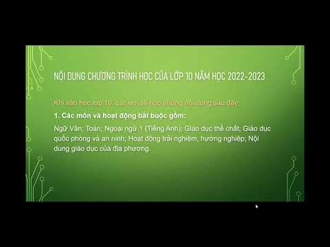 Video Thông tin Tuyển sinh 10 và chương trình học của lớp 10... - youtube
