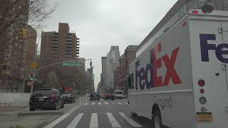 ⁴ᴷ⁶⁰ Drive in cloudy Manhattan NYC ( Lower East Manhattan )