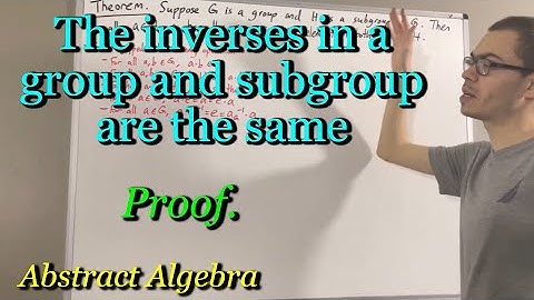 Prove that the inverse elements of a group and subgroup are the same (ILIEKMATHPHYSICS)