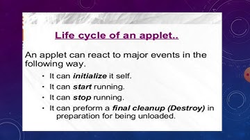 JAVA APPLET PROGRAMING