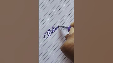 beautiful name Bhawna in modern calligraphy fonts/ amazing calligraphy #shorts