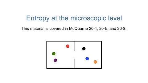 Entropy #1: A Conceptual Introduction (WWU CHEM 462)