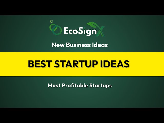 Best Startup Ideas | New Business Ideas | Most Profitable Small business ideas | Startups to Watch