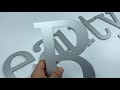 アクリル切り文字(シルバー塗装)