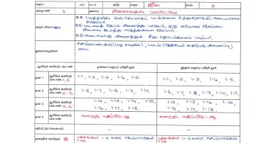 4th 5th Ennum Ezhuthum Lesson Plan Tamil Medium
