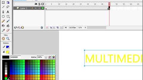 TUTORIAL SHAPE TWEEN TEXT MACROMEDIA FLASH 8