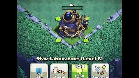 STAR LABORATORY  UPGRADING   LEVEL 1 TO MAX     BUILDER HALL             CLASH OF CLAN
