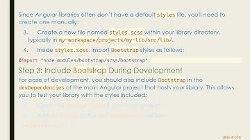 How to Add Bootstrap in an Angular Library