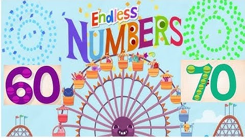 endless numbers 60 to 70 | numbers for toddlers | educational videos | fun learning for kids
