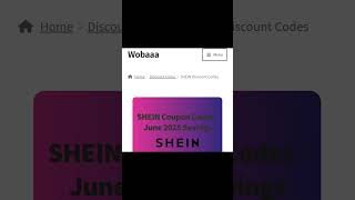 Find Shein Coupon Codes for October and November 2025 from www wobaaa com