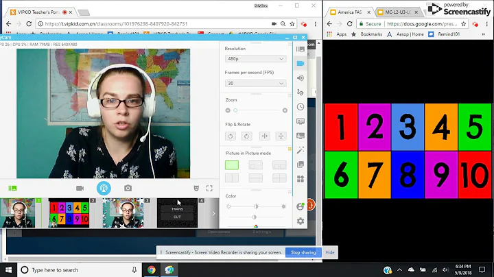 One Monitor ManyCam + Google Slides by Kristina Ha...