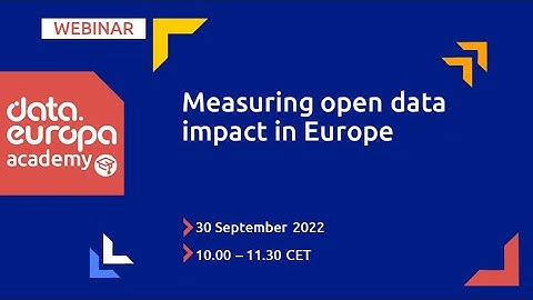 data.europa academy webinar ´Measuring open data Impact in Europe`