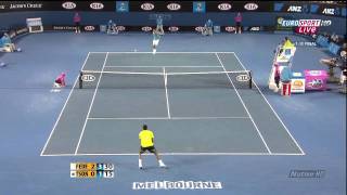 Federer vs Tsonga Australian Open 2010 highlights 2/2 HD Net Worth