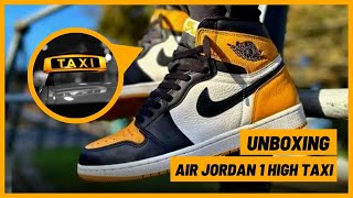 Jordan 1 High Taxi Unboxing ( Yellow Toe ) - ASMR